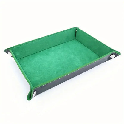 Foldable game dice tray flannel storage box four-corner tray