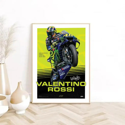 Painting Calligraphy HD Waterproof Canvas Wall Art Poster Home Room Decor Gift Motorcycle Racer Valentino Rossies