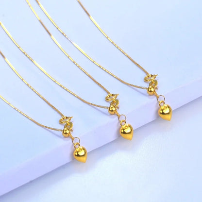 Love pure 18K yellow gold necklace pendant Fine Jewelry au750 Fine Jewelry Chopin chain Light luxury versatile wendding party gi