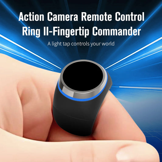 Wireless Finger Remote for Action Cameras. Gesture control for one-click shoot & record. Equipped with 3 clips for different