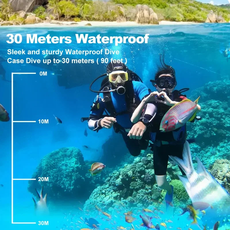 5K Dual-Screen Action Camera With WiFi Direct Connection Autofocus Waterproof Shooting LED Touchscreen And Remote Control Design