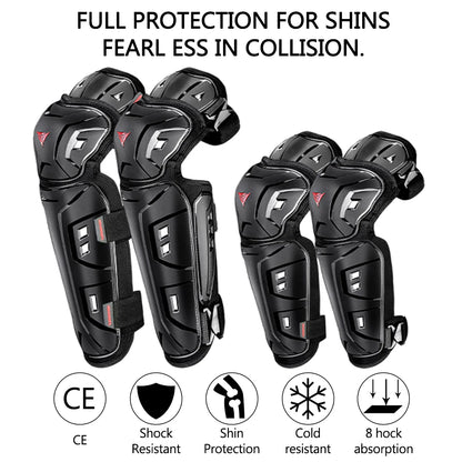 Outdoor Sport Equipment Riding Protective Gears 4Pcs/set Knee Elbow Protective Pads Motorcycle Motocross Skating Protectors