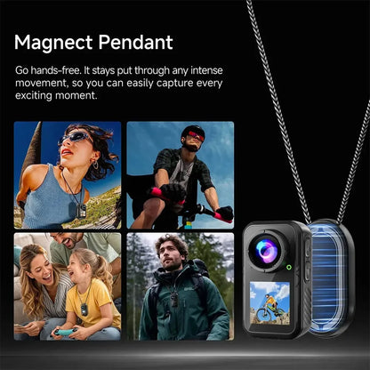 5K Thumb Action Camera 4K 60FPS 6-Axis Touch Screen Stabilization Pocket Sports Camera Magnetic Motorcycle Waterproof Bodycam