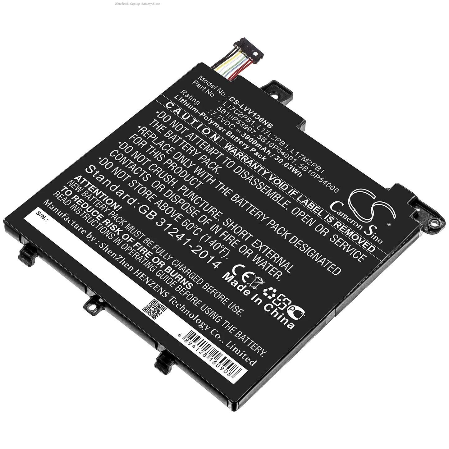100% NEW 7.7V 3900mAh Battery 5B10P53997 L17C2PB1 L17L2PB1 for Lenovo V330-14IKB, V330-14ARR(81B1), v130-14igm 81hm
