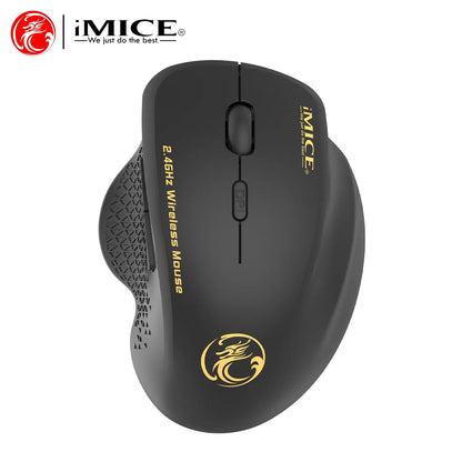 Imice Wireless Mouse with 2.4GHz USB Receiver 1600DPI Mouse for Computer Laptop Tablet PC Macbook Ergonomic Gaming Mouse Gamer