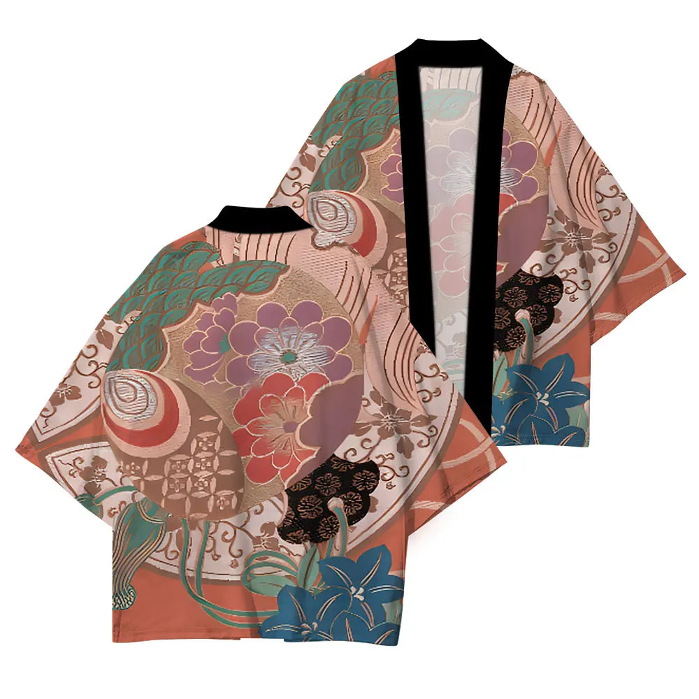 Casual Japanese Kimono Japanese Traditional Clothing Simple Printing Process Loose Comfortable High Quality Cardigan Half Sleeve