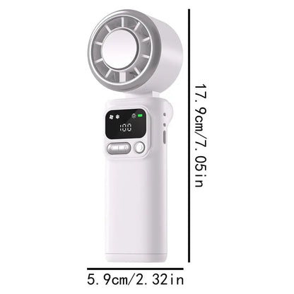 Portable Fan Handheld 5 Speeds Foldable Rechargeable Handheld Personal Fan For Outdoor Travel Beach Camping Hiking Home Office