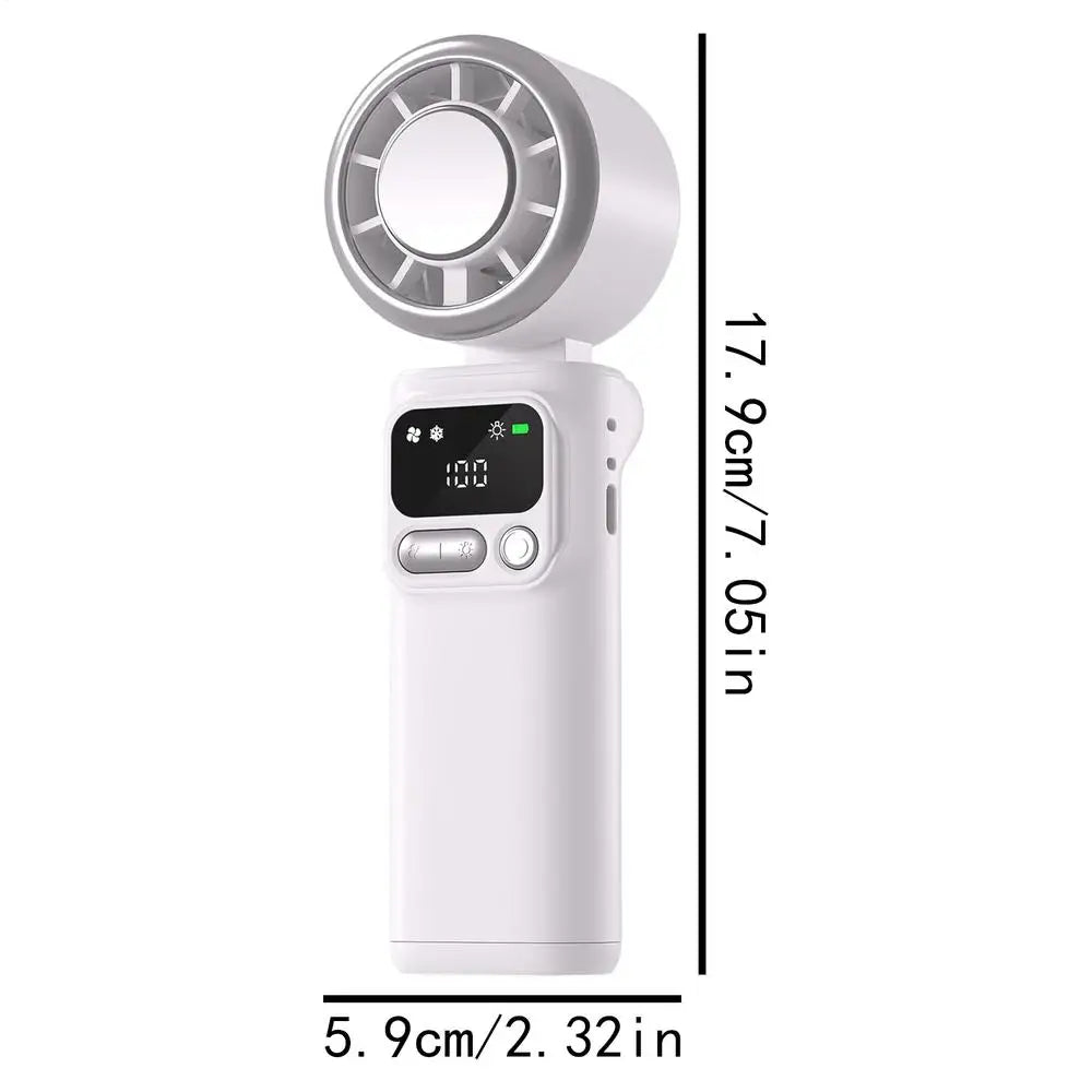 Portable Handheld Fan 5 Speeds Foldable Rechargeable Portable Tabletop Fan For Outdoor Travel Beach Camping Hiking Home Office