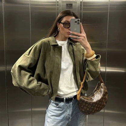 Jackets Autumn Women's 2025 New Outerwear Chic Elegant Loose Warm Women's Coat Street Youth Fashion Joker Coat Jacket