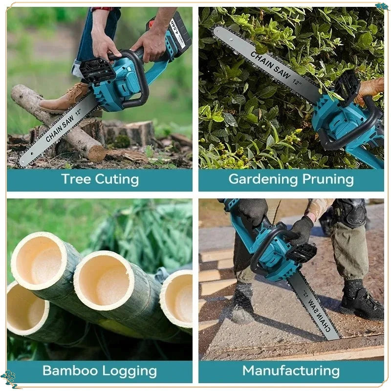 Makita Power Tool 2200W Portable Chainsaw Brushless Electric Chain Saw 18V Rechargeable Cordless Graden Pruning Tools