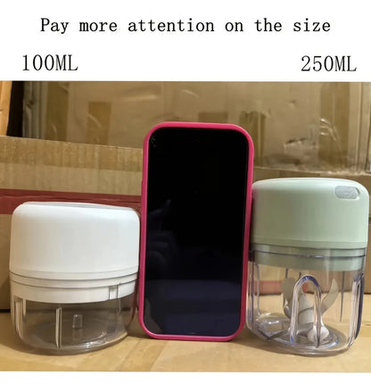 Meat Grinder, Vegetable Chopper, Electric Garlic Chopper, USB Rechargeable Mini Chopper, Small Food Processor, Vegetable Mixer