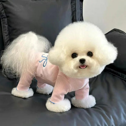 Pet Bichon Home Clothes Summer Belly Protector Pajamas Puppy Soft Four Legged Clothes Teddy Casual Jumpsuits Clothes