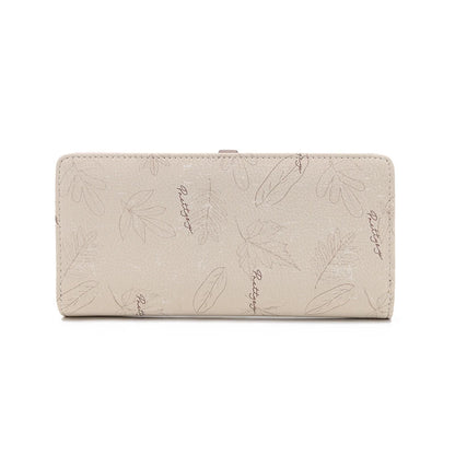 Wallet - Long Style Korean Edition PU Leather Printed Zippered Clasp Folded Multi-Coverage Fashionable Versatile Printed Zippere