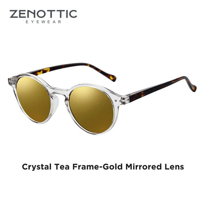 ZENOTTIC Retro Polarized Sunglasses 2026 2025 Men Women Vintage Small Round Frame Sun Glasses Polarized Lens UV400 Goggles Shade