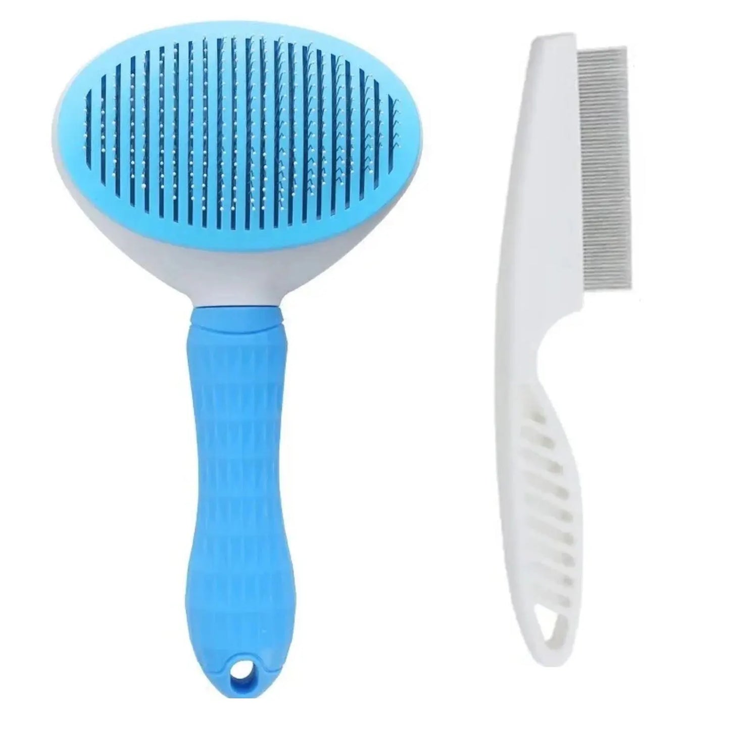 Dog Grooming Brush with Easy Clean Button, Pet Massage Comb for Effective Detangling and Hair Removal, Suitable for Dogs Cat