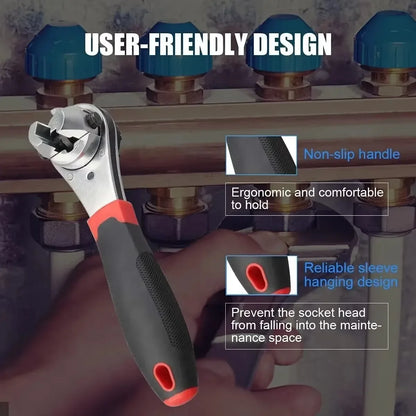 Ratchet Wrench Adjustable Ratchet Wrench 6-22mm Wrench Repair Quick Release Combination Wrench Replacement Accessories