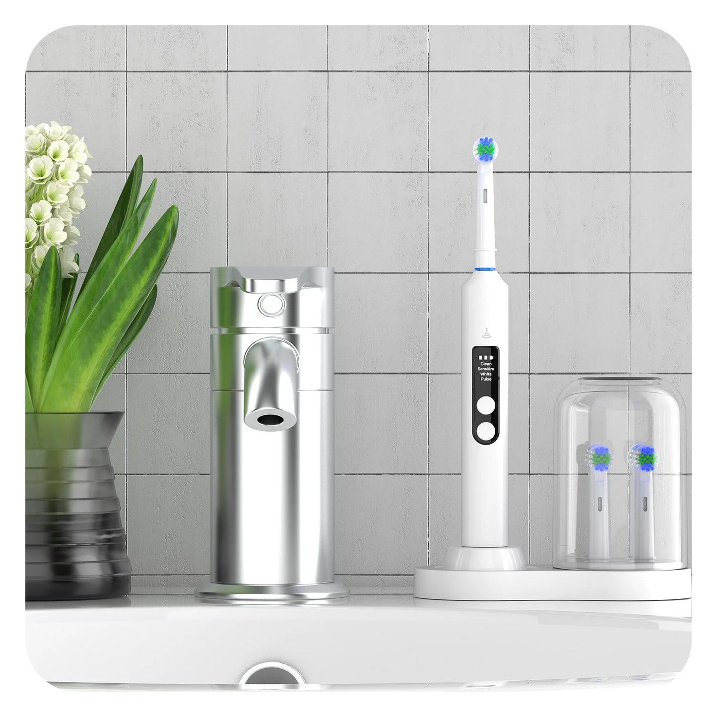 Toothbrush Holder and Charger Base for Oral B iO Series & EB Round Head Series Electric Toothbrush , Toothbrush Storage Bracket
