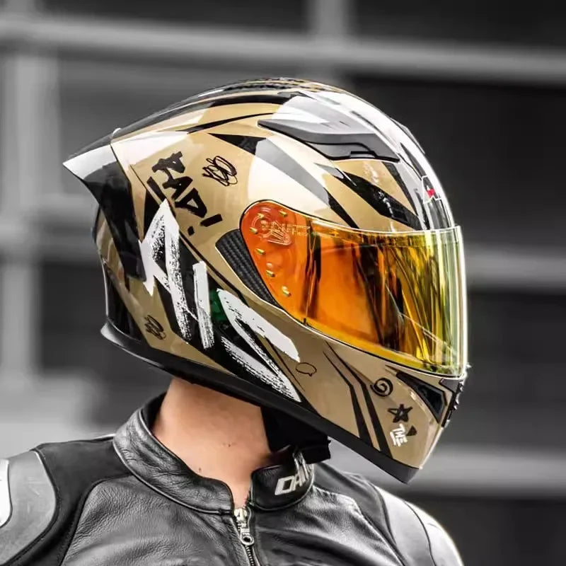 Motorcycle Helmet Full Face Double Lens Off-road Racing Helmet  Capacetes De Moto DOT Certification Motocross Cascos Para Motos