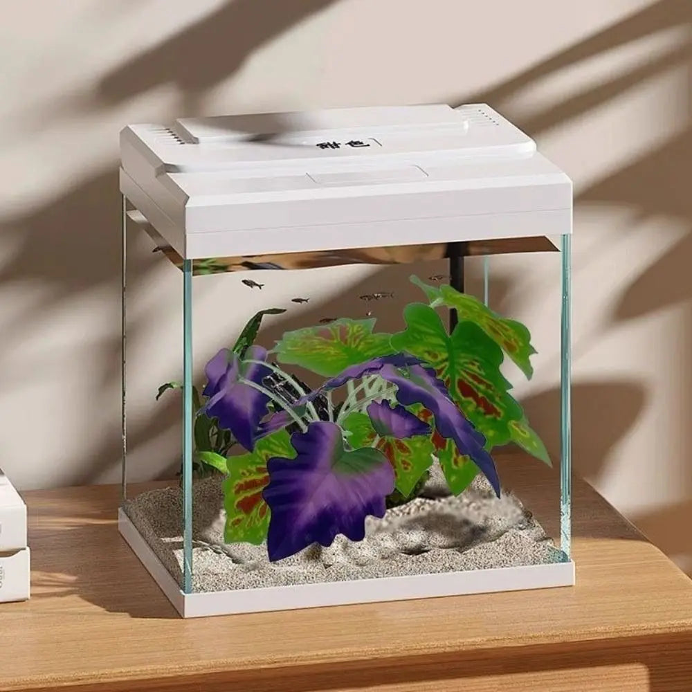 Plastic Aquarium Water Plants Small Lifelike Artificial Underwater Plants with Sturdy Stems Decorative Fake Green Water Grass