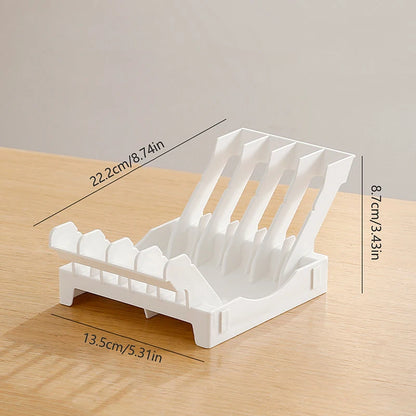 Dish Organizer Rack Upright Draining Cabinet Plate Organizer Plate Dish Drying Rack Kitchen Dishes Stand Vertical Storage Rack