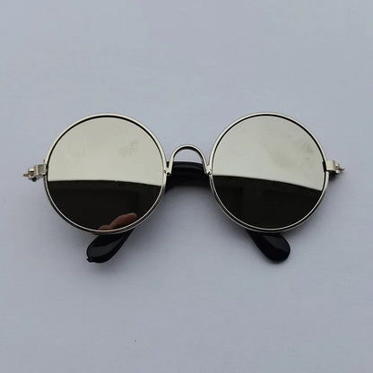 Lovely Vintage Round Cat Sunglasses Reflection Eye Wear Glasses For Small Dog Cat Pet Photos Pet Products Props Accessories