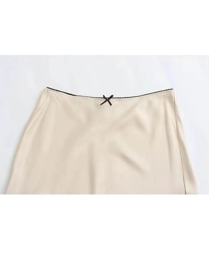 Women Satin Skirt High Waist Midi Skirt Stylish Long Skirts For Women Fashion Chic And Elegant Woman Skirt Streetwear