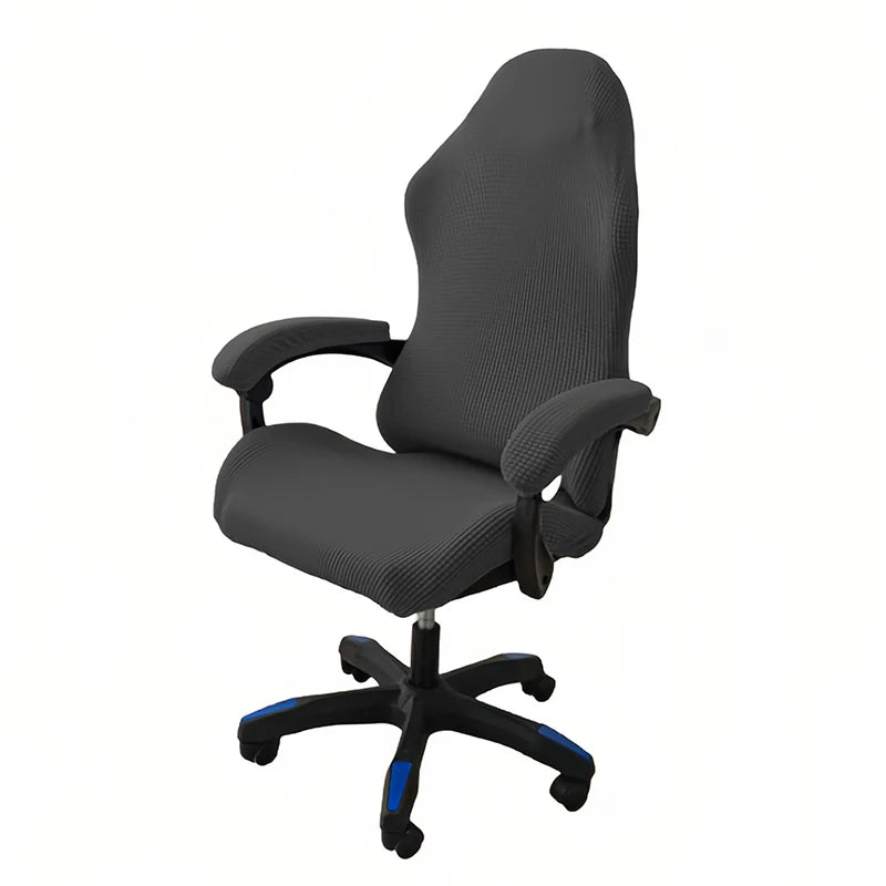 Solid Color Gaming Chair Cover Soft Elasticity Polar Fleece Armchair Slipcovers Computer Seat Chair Covers Stretch Rotating Lift