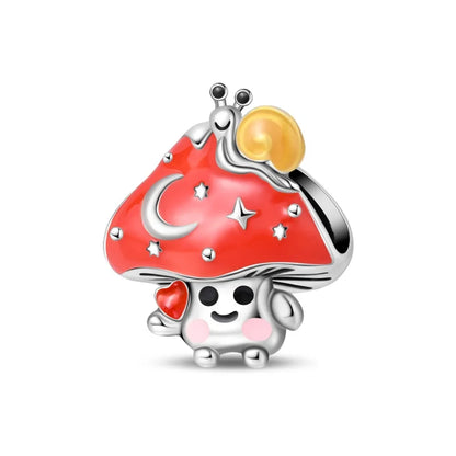 Colorful 925 Sterling Silver Mushroom Rabbit Beads & Toucan Dangle Charm Fits Bracelet Boutique Beautiful Pendant Gifts