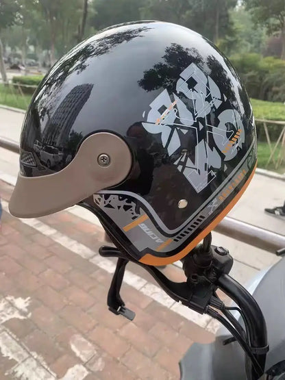 Certified 4-Season Half Helmet - Unisex Warm Windproof Hard Hat for E-Vehicle Motorcycle