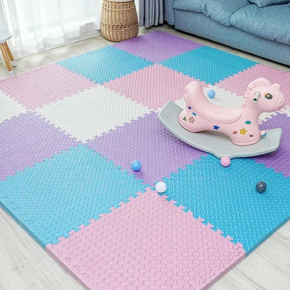 New 30*30cm Thicken Sports Gym Mat Protection EVA Leaf Grain Floor Mats Yoga Fitness Non-Slip Splicing Rugs Shock Room Play Mats