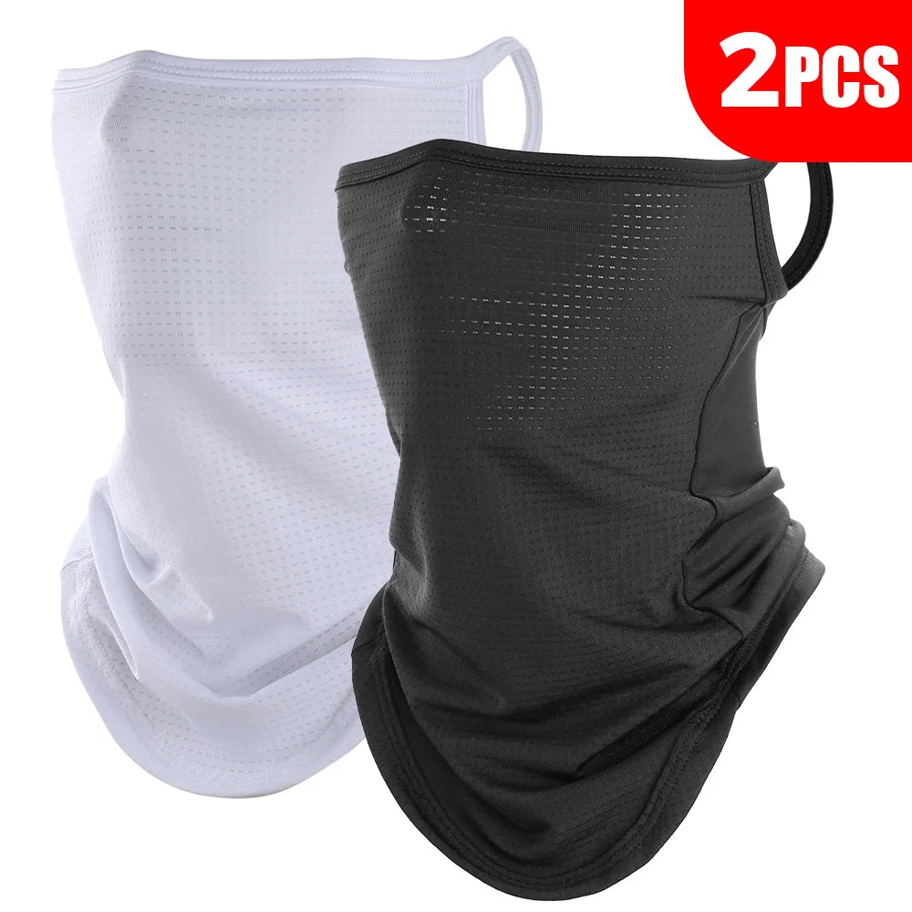 Breathable Scarf Half Face Mask Summer Quick-drying Neck Gaiter Cover Hanging Ear Sun Protection Bandana Neckerchief Headwear
