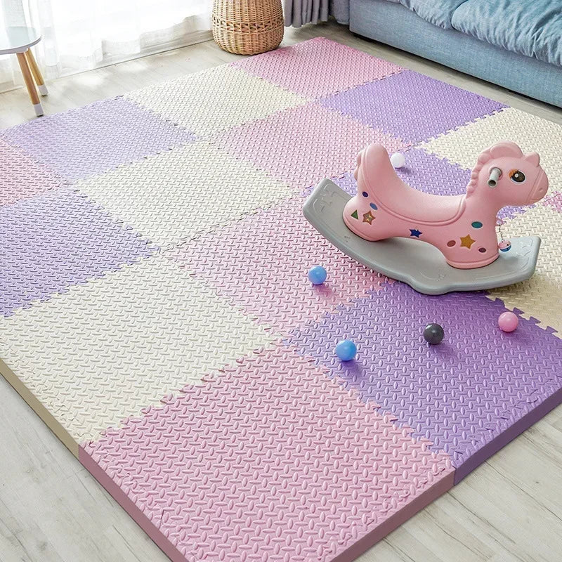 New 30*30cm Thicken Sports Gym Mat Protection EVA Leaf Grain Floor Mats Yoga Fitness Non-Slip Splicing Rugs Shock Room Play Mats