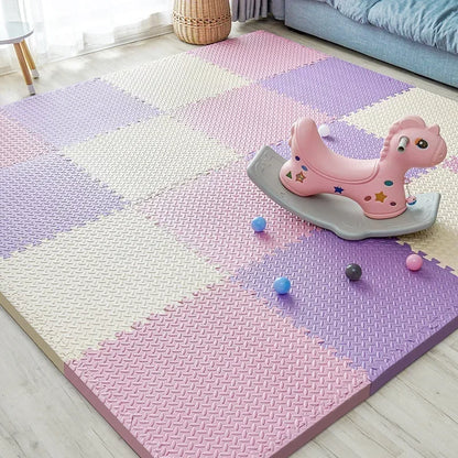 New 30*30cm Thicken Sports Gym Mat Protection EVA Leaf Grain Floor Mats Yoga Fitness Non-Slip Splicing Rugs Shock Room Play Mats