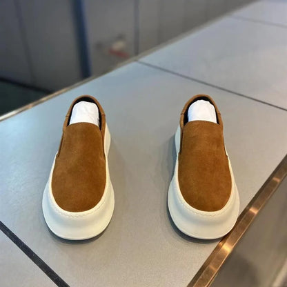 Men Casual Shoes Spring 2026 Comfortable Soft Sole Lightweight Breathable Loafers Fashion Versatile Leisure Slip on Flat Shoes