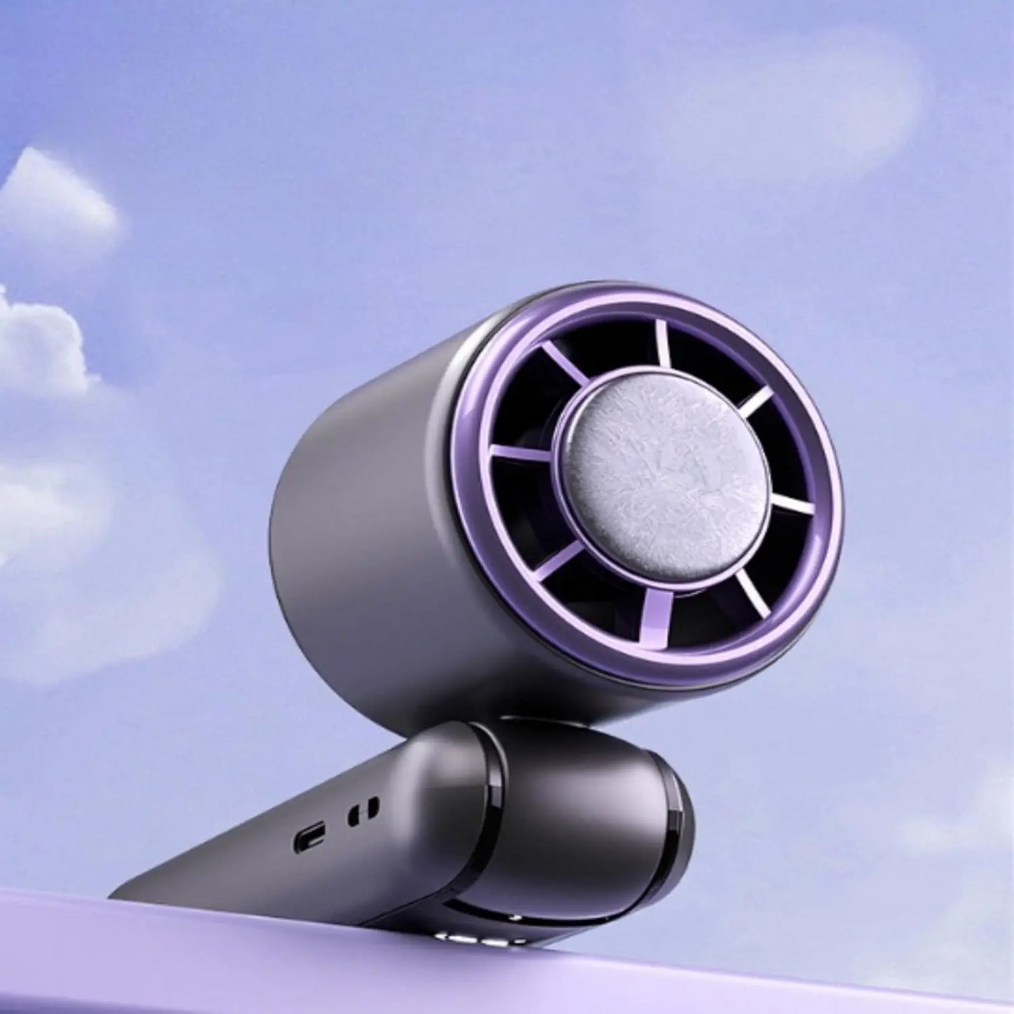 Portable Handheld Fan Low Noise 3-Speed Folding Fan Adjustable Wireless Rechargeable Fan Digital Display Fan for Office Travel