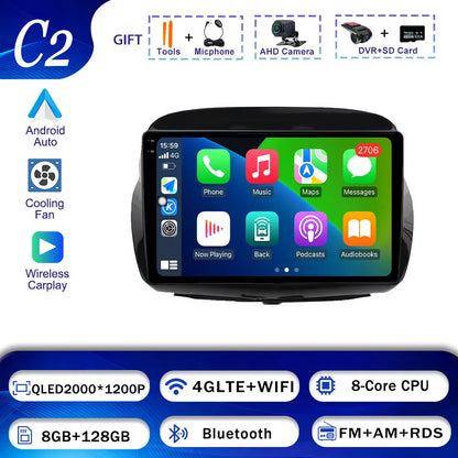 GPS Navigation Android 15 For Honda Edix FRV 2004-2009 BT Carplay Car Radio Multimedia  Head Unit WIFI Video Player 4G DSP Audio