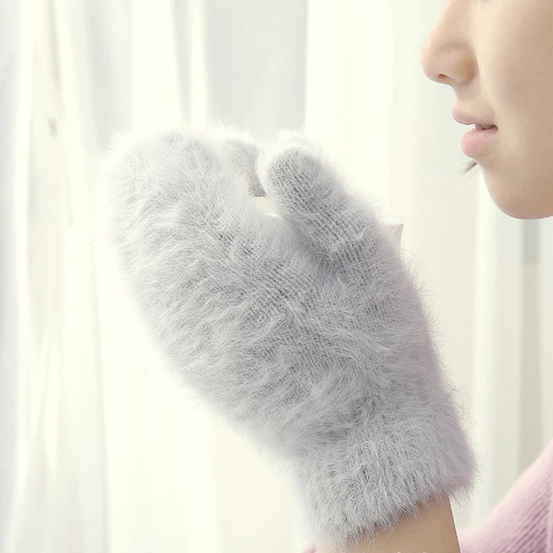Gloves women's winter cute plush warm riding gloves women gloves womens gloves women winter gloves winter gloves women