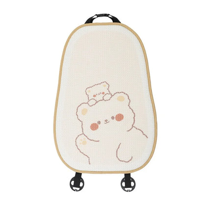 Comfortable Cute Car Seat Covers Ice Silk Cartoon Car Seat Protector Cushion Cute Car Accessories Universal Seat Covers Full Set