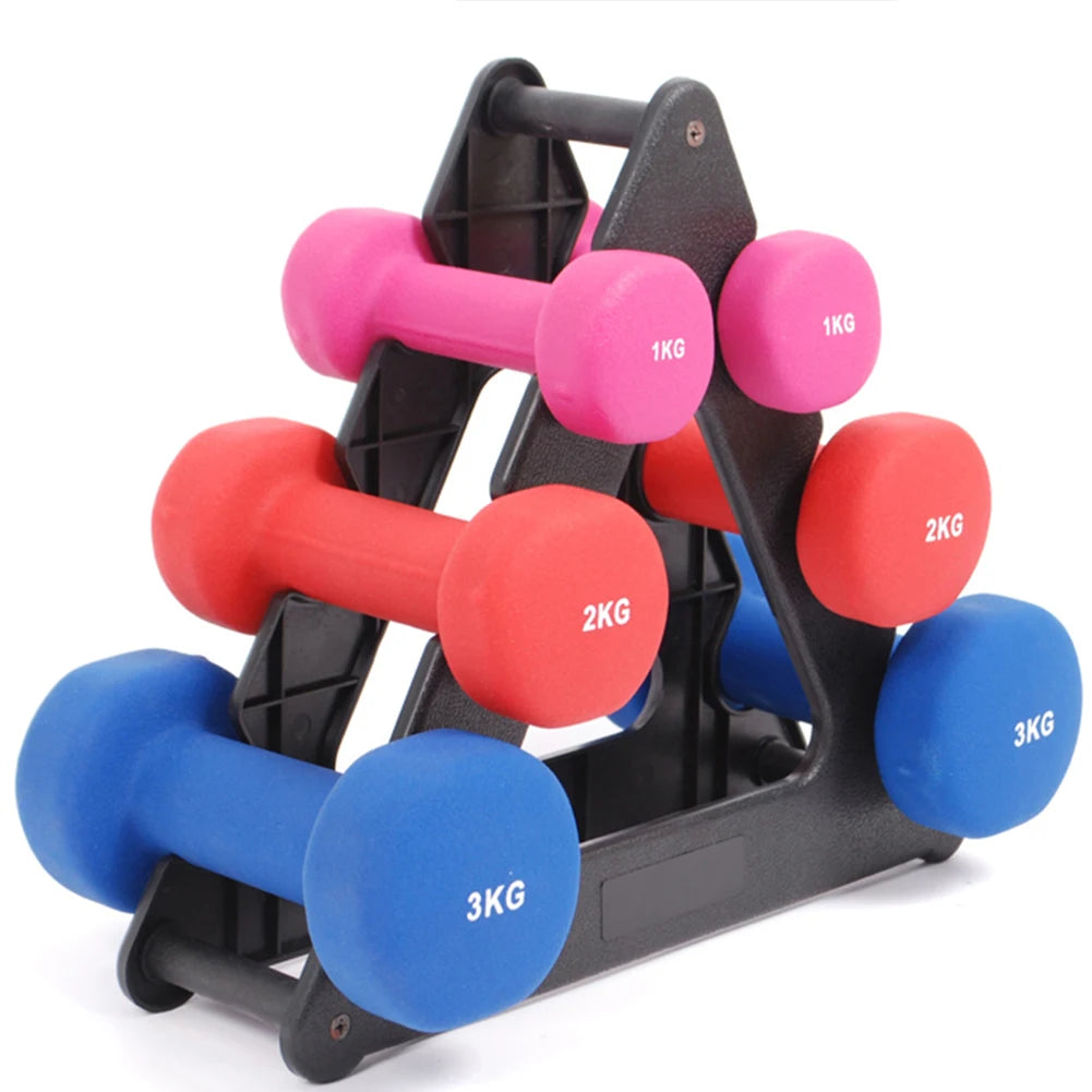 6 Slots Dumbbell Bracket Home Gym Dumbbell Display Rack Weight Storage Organizer 3 Tiers Dumbbell Holder Stand Fitness Equipment