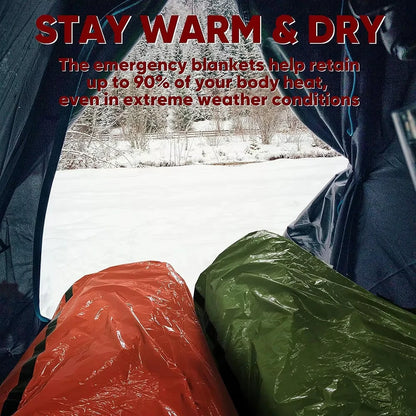 Waterproof Emergency Sleeping Bag 120x200cm/91x213cm PE Portable Survival Lightweight for Outdoor Camping Hiking Adventure ﻿