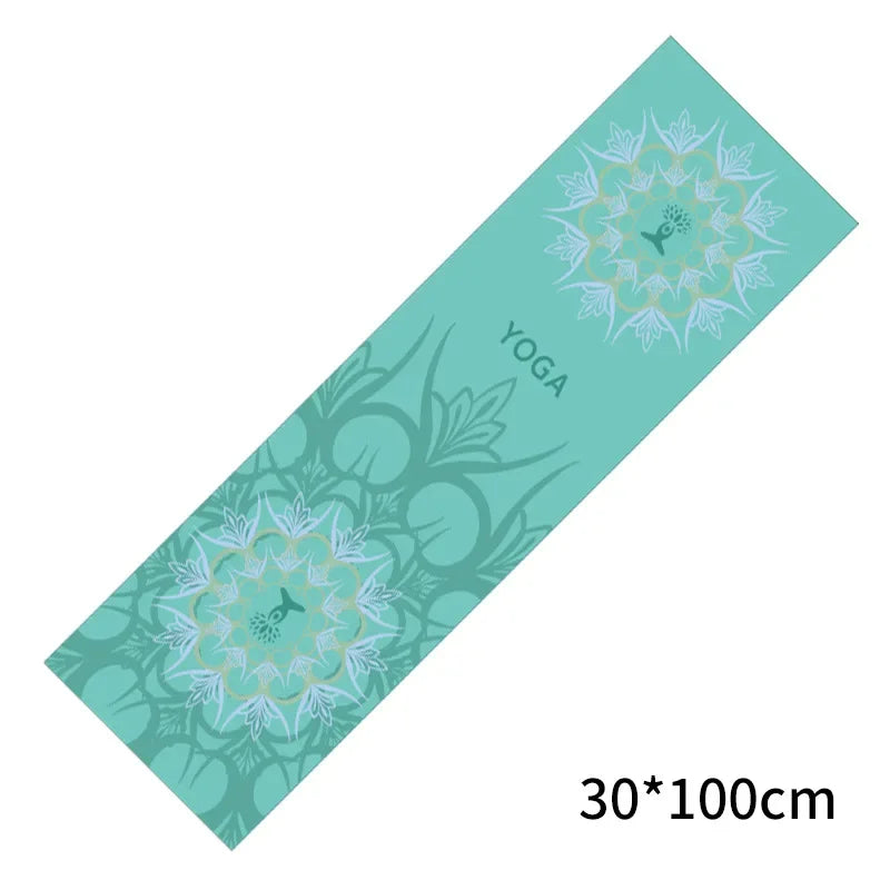 Yoga Cooling Sports Printed Towel 30*100cm Yoga Mat Cover Non-slip Gym Fitness Microfibre Travel Quick Drying Mat Pilates Gift