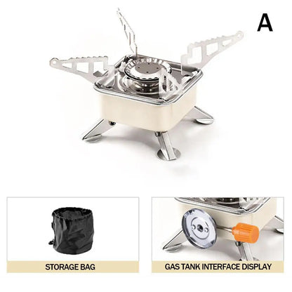 Foldable Portable Camping Stove Mini Heater Gas Burner Cookware Barbecue Camping Equipment Outdoor Camping Furnace