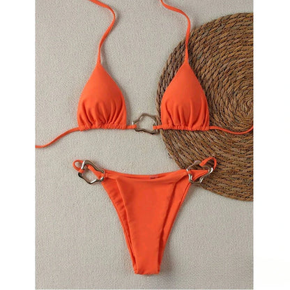 2025 New Bikini Set Bikinis Sexy Women Swimsuits Female Swimwear Bathing Suit Brazilian Swimming Suits Beachwear Biquini Summer