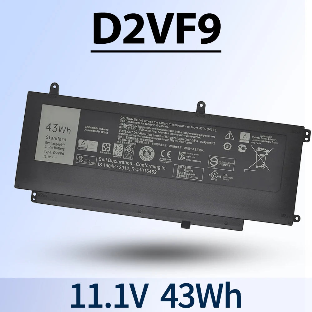 P41F P68G 0PXR51 PXR51 0YGR2V New Laptop Battery D2VF9 for Dell Inspiron 15 7547 7548 7549 7537 Vostro 14 5459 5459D G05H0
