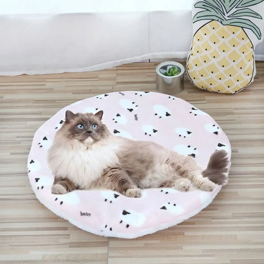 Soft Cat Bed Mats Short Plush Pet Sleeping Bed Mats for Cats Small Dogs Cute Pet Pad Blanket Warm Kitten Cushion Cat Accessories