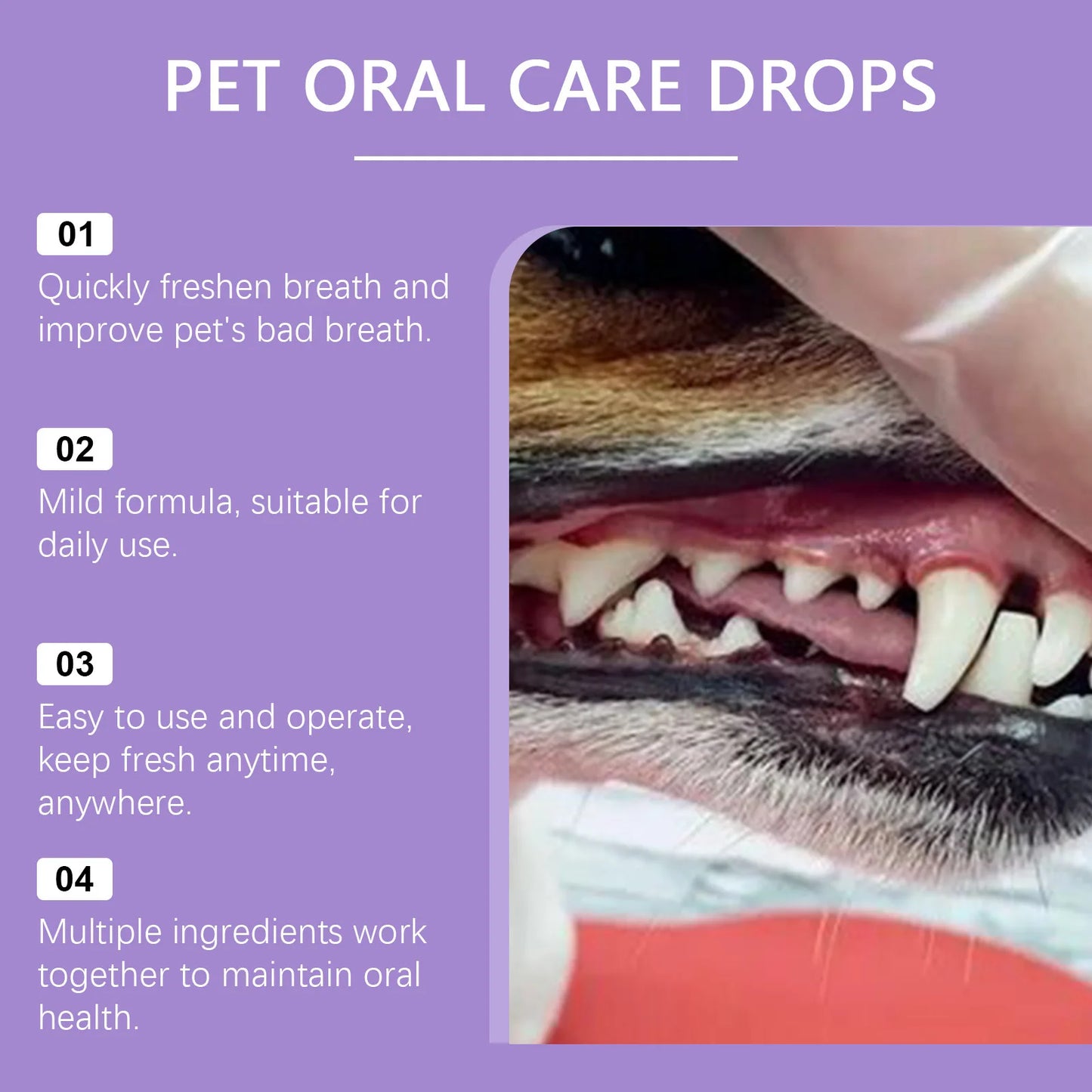 50ml Pet Oral Care Spray Dogs Cats Teeth Cleaning Fresh Breath Daily Dental Care Pet Supplies