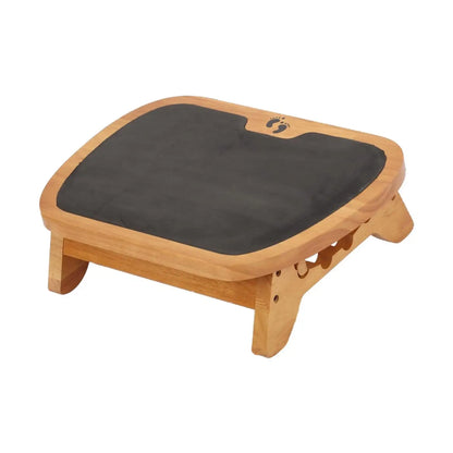 Wooden Office Footrest Adjustable Height Foot Rest  Portable Non-Slip Under Desk Footstool for Working And Gaming