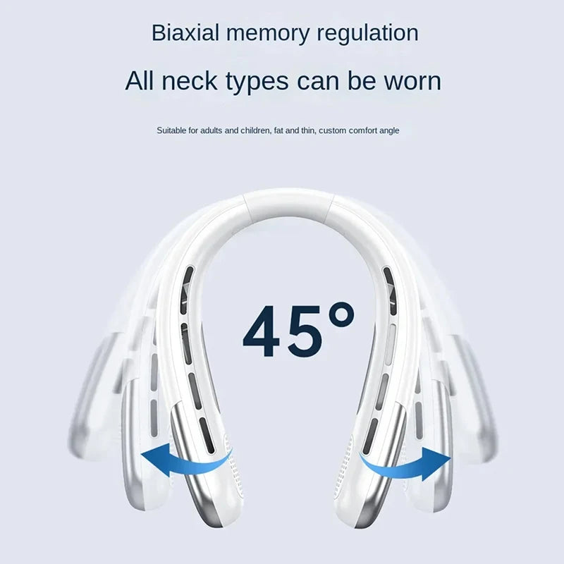 Lenovo Hanging Neck Fan Digital Display Power Ventilador Bladeless Portable Air Cooler USB Rechargeable Electric Fans 2026 New