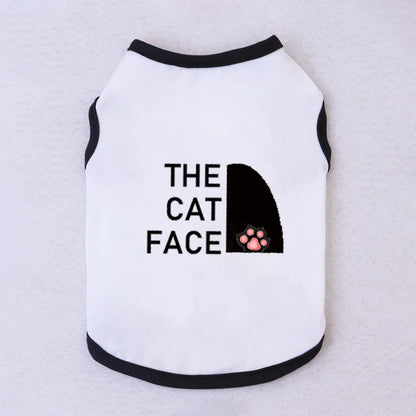 1 Pc Pet Vest, Text Print Summer Breathable Cat Clothing, Siamese, Ragdoll Silver Tabby vest