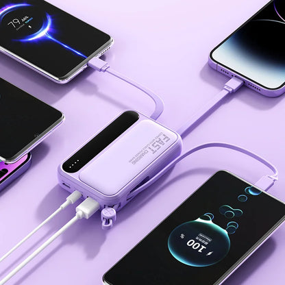 Lenovo 30000mAh Power Bank BuiIt in 4 Lines Super Fast Charging Large Capacity Portable External Battery for All Phones Android